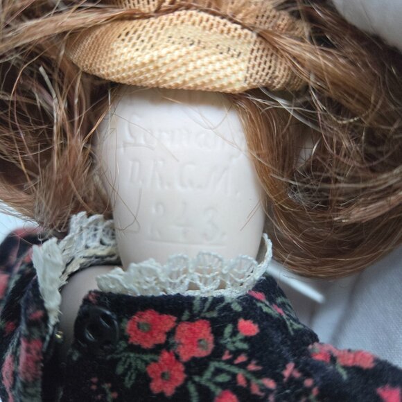 Vintage Armand Marseille D. R. G. M. Germany 243 Porcelain Doll, 8.5" w/ Stand - Picture 11 of 12